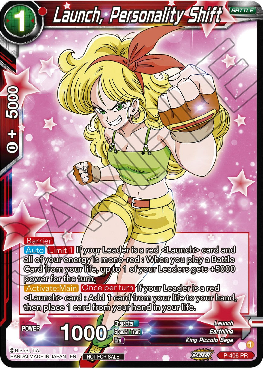 Launch, Personality Shift (Zenkai Series Tournament Pack Vol.1) (P-406) [Tournament Promotion Cards] | Odin's Place