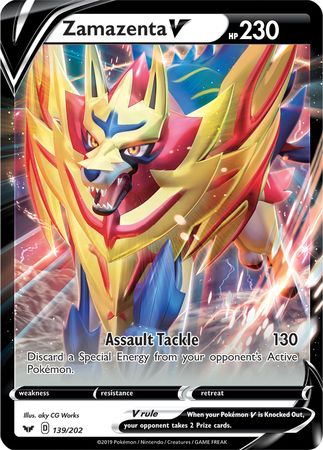 Zamazenta V (139/202) (Jumbo Card) [Sword & Shield: Base Set] | Odin's Place