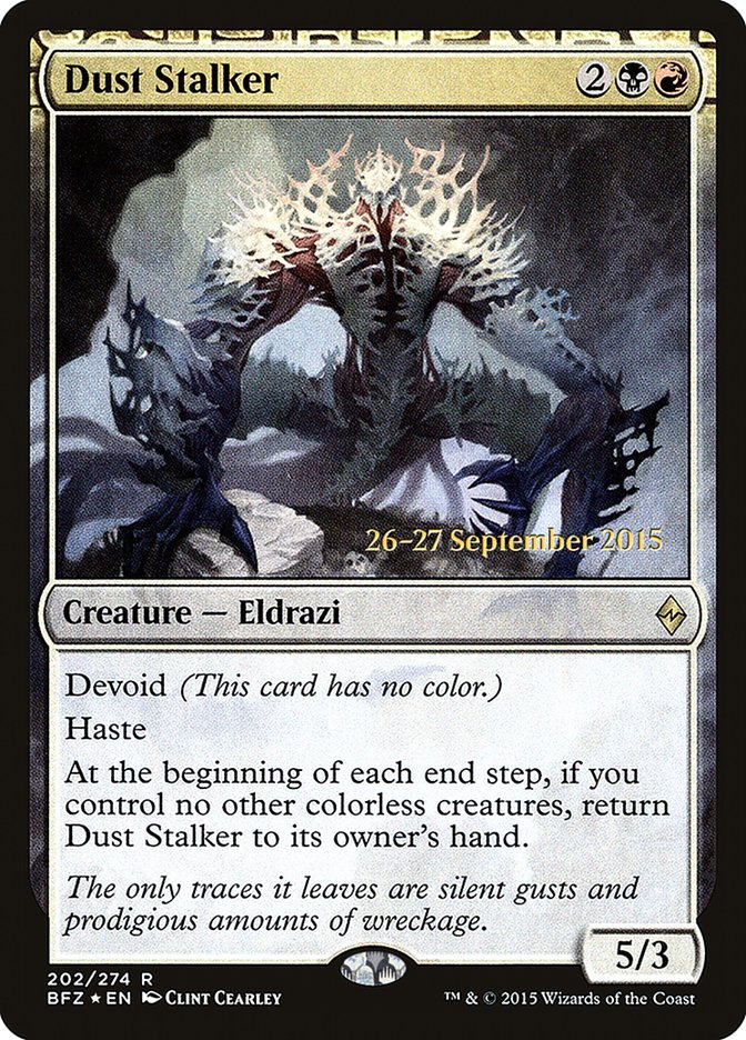 Dust Stalker (202) [Battle for Zendikar Prerelease Promos] | Odin's Place