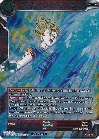 Vegito, Here to Save the Day (P-021) [Promotion Cards] | Odin's Place