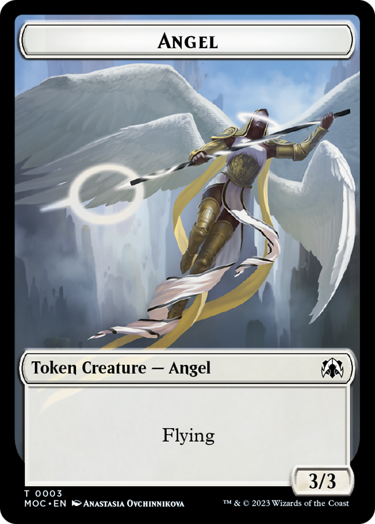 Angel (3) // Demon Double-Sided Token [March of the Machine Commander Tokens] | Odin's Place