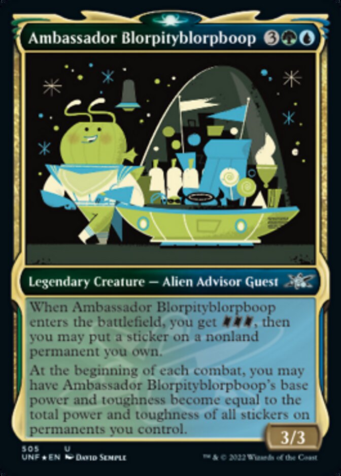 Ambassador Blorpityblorpboop (Showcase) (Galaxy Foil) [Unfinity] | Odin's Place