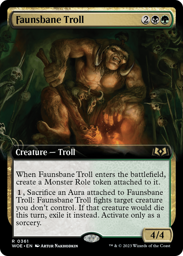 Faunsbane Troll (Extended Art) [Wilds of Eldraine] | Odin's Place