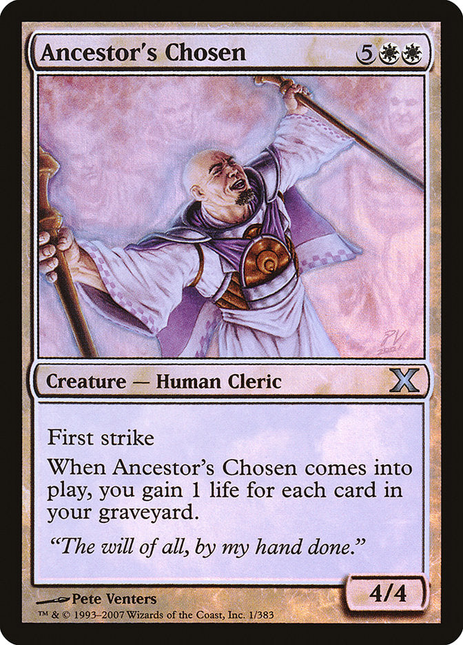Ancestor's Chosen (Premium Foil) [Tenth Edition] | Odin's Place