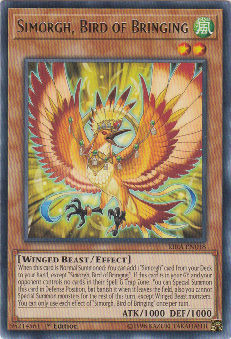 Simorgh, Bird of Bringing [RIRA-EN018] Rare | Odin's Place