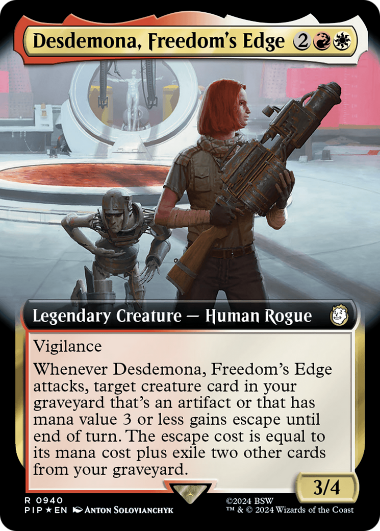 Desdemona, Freedom's Edge (Extended Art) (Surge Foil) [Fallout] | Odin's Place