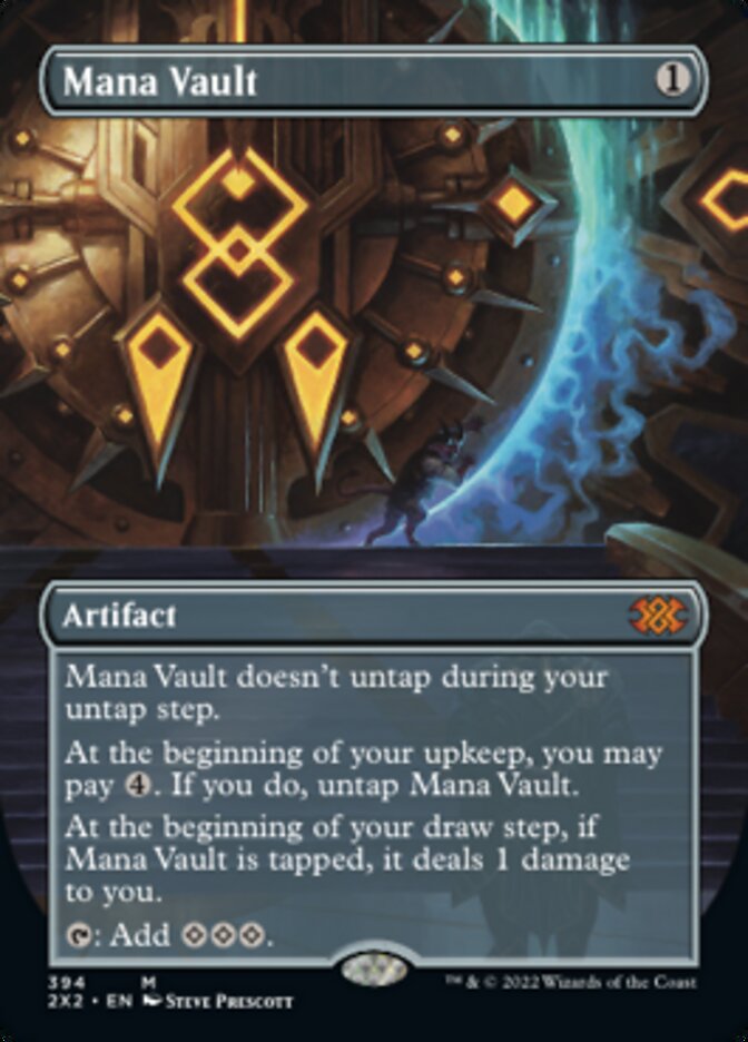 Mana Vault (Borderless Alternate Art) [Double Masters 2022] | Odin's Place