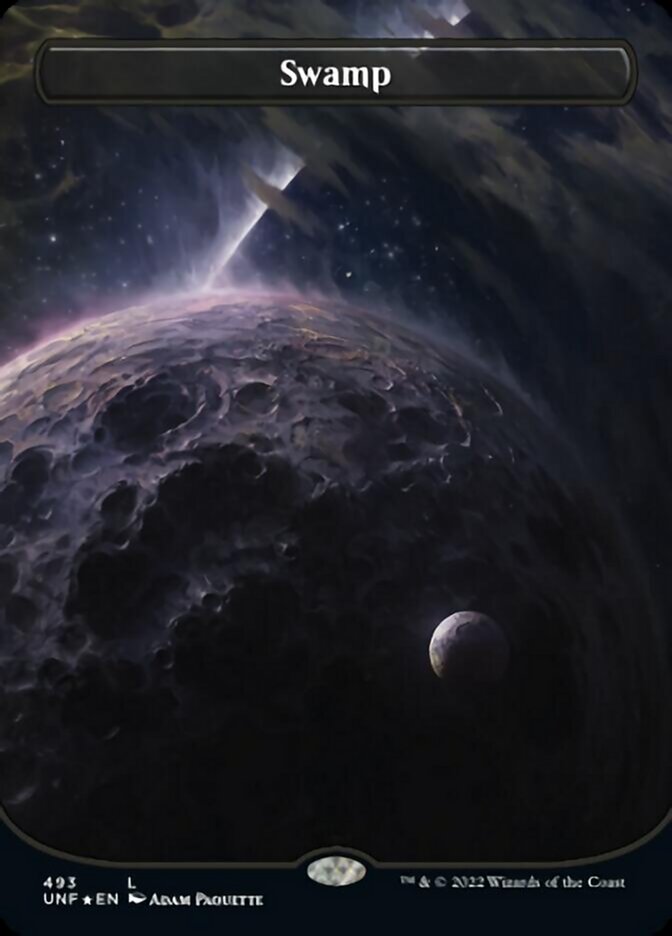 Swamp (493) (Orbital Space-ic Land) (Galaxy Foil) [Unfinity] | Odin's Place
