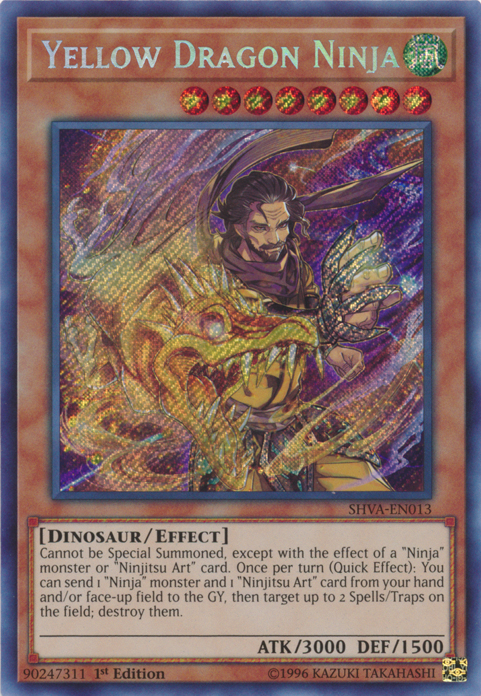 Yellow Dragon Ninja [SHVA-EN013] Secret Rare | Odin's Place