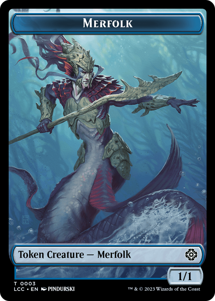 Boar // Merfolk (0003) Double-Sided Token [The Lost Caverns of Ixalan Commander Tokens] | Odin's Place