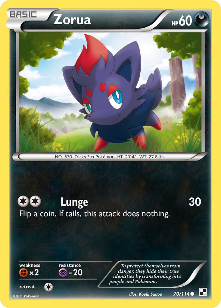 Zorua (70/114) [Black & White: Base Set] | Odin's Place