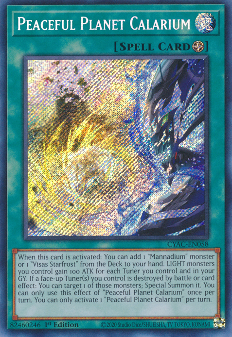 Peaceful Planet Calarium [CYAC-EN058] Secret Rare | Odin's Place