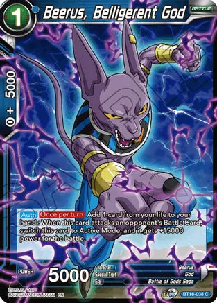 Beerus, Belligerent God (BT16-038) [Realm of the Gods] | Odin's Place