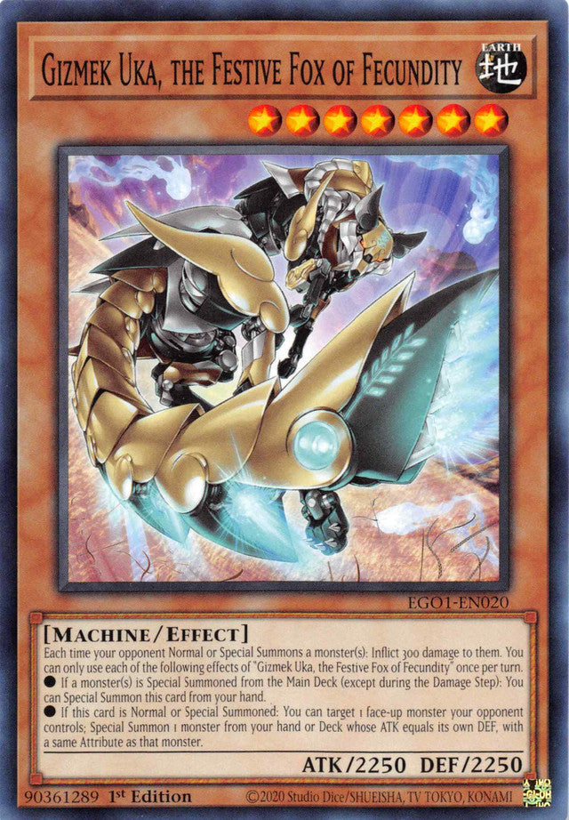 Gizmek Uka, the Festive Fox of Fecundity [EGO1-EN020] Common | Odin's Place