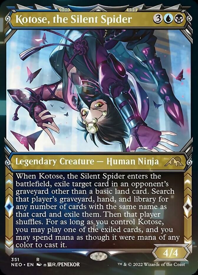 Kotose, the Silent Spider (Showcase Ninja) [Kamigawa: Neon Dynasty] | Odin's Place
