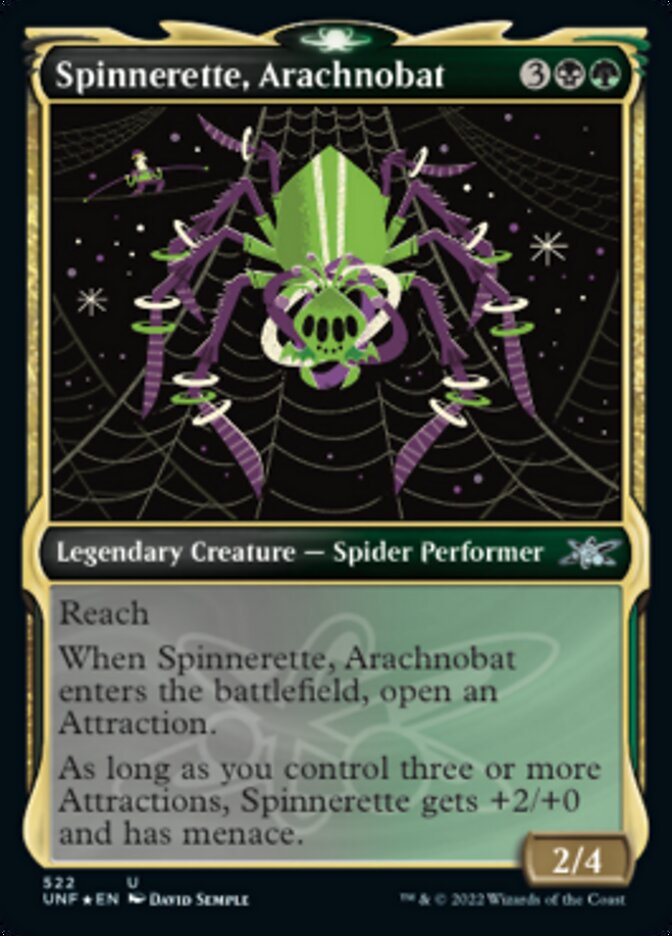 Spinnerette, Arachnobat (Showcase) (Galaxy Foil) [Unfinity] | Odin's Place