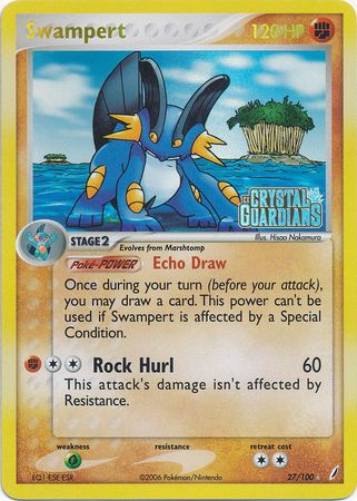 Swampert (27/100) (Stamped) [EX: Crystal Guardians] | Odin's Place