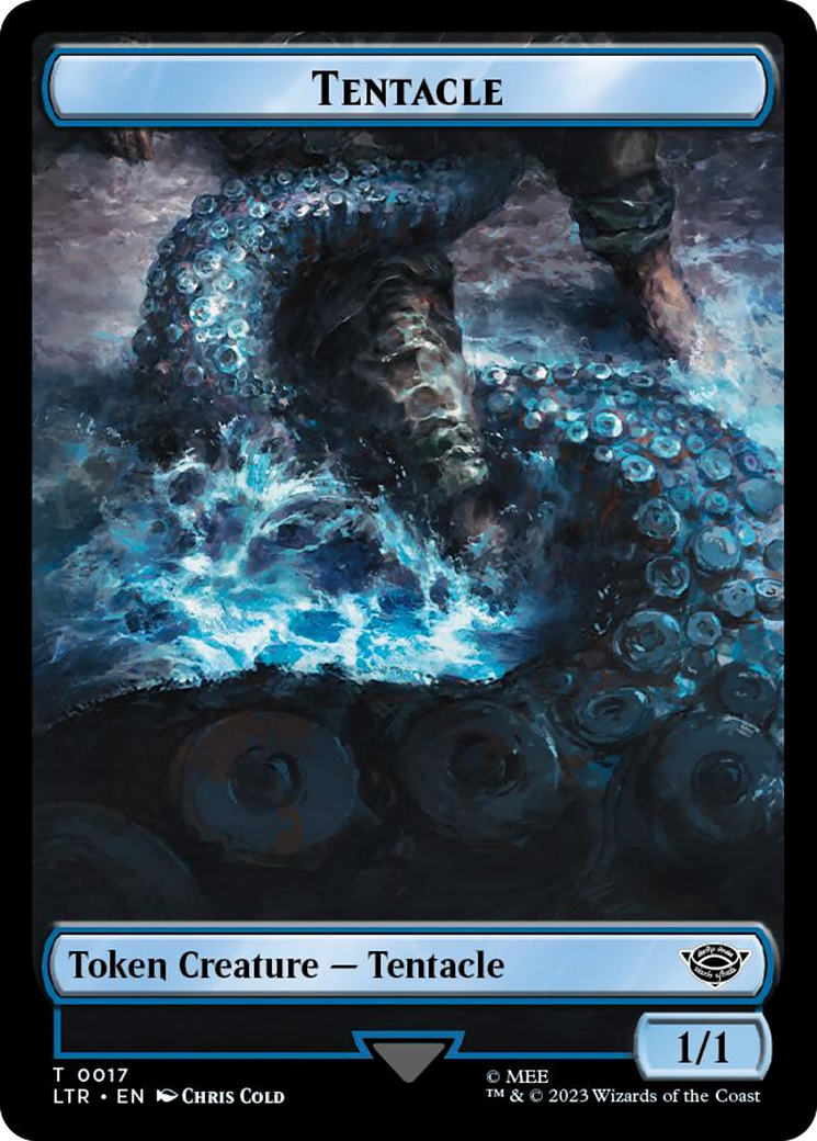 Tentacle // Food (0023) Double-Sided Token (Surge Foil) [The Lord of the Rings: Tales of Middle-Earth Tokens] | Odin's Place