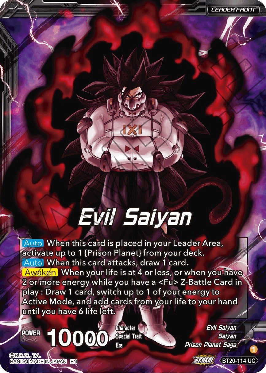 Evil Saiyan // Cumber, Maddening Force (BT20-114) [Power Absorbed Prerelease Promos] | Odin's Place