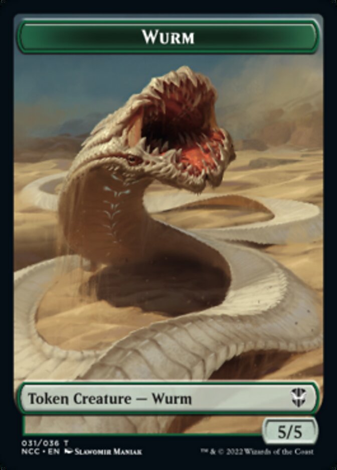 Elf Warrior // Wurm Double-Sided Token [Streets of New Capenna Commander Tokens] | Odin's Place