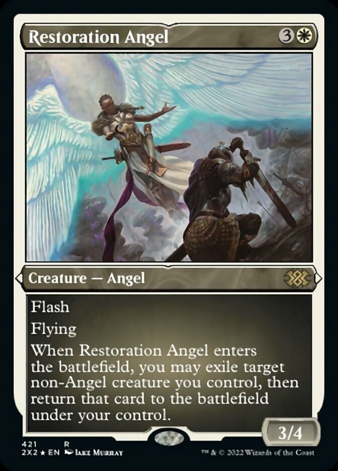 Restoration Angel (Foil Etched) [Double Masters 2022] | Odin's Place