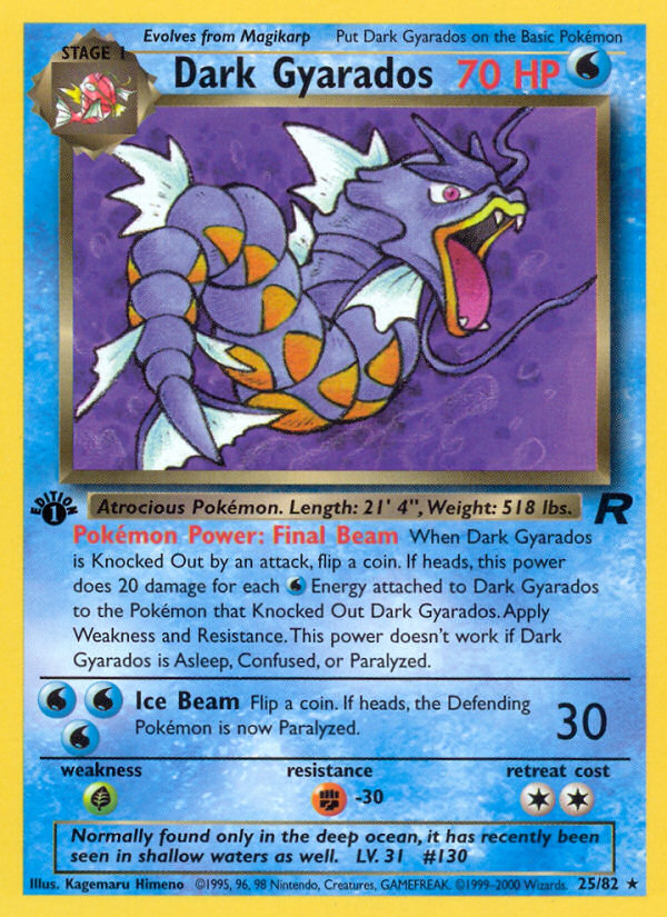 Dark Gyarados (25/82) [Team Rocket 1st Edition] | Odin's Place