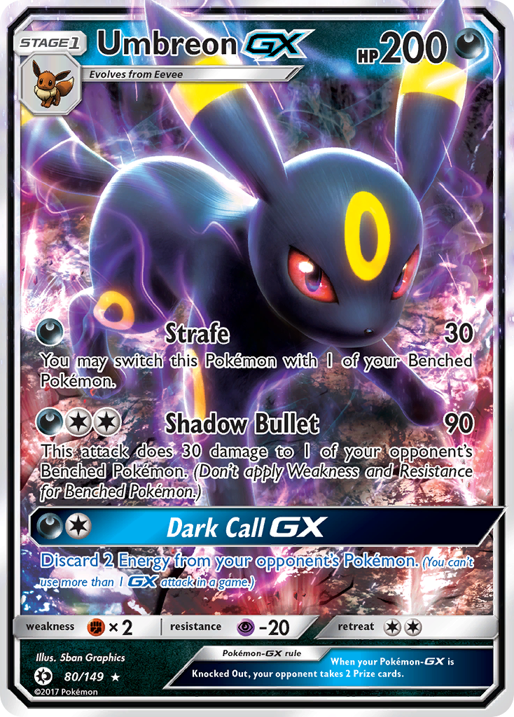 Umbreon GX (80/149) [Sun & Moon: Base Set] | Odin's Place