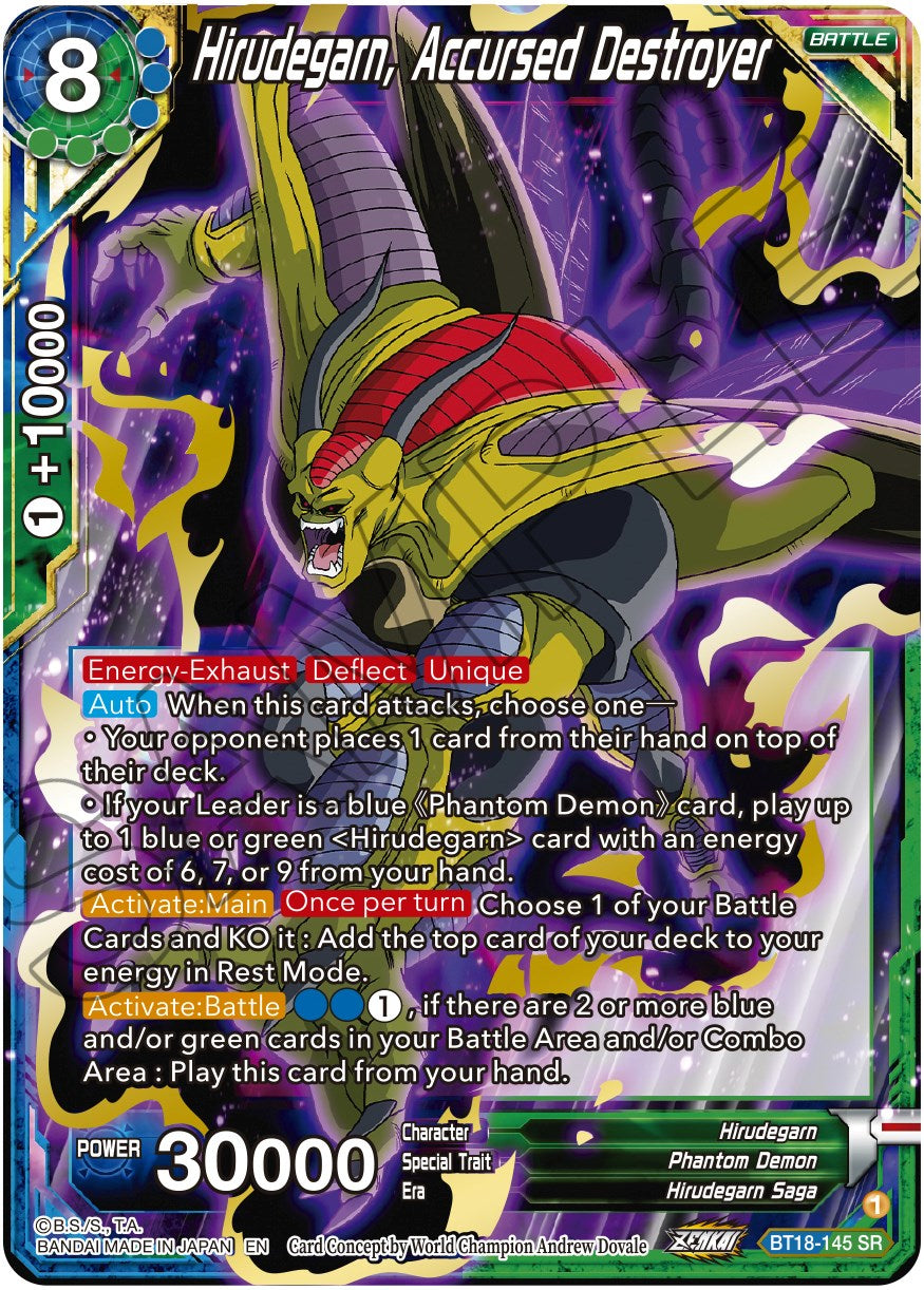 Hirudegarn, Accursed Destroyer (BT18-145) [Dawn of the Z-Legends] | Odin's Place