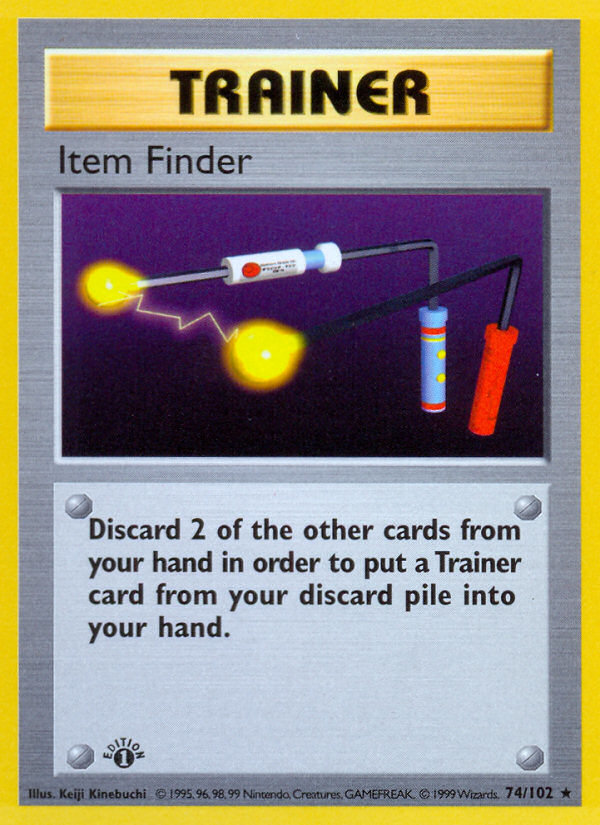 Item Finder (74/102) (Shadowless) [Base Set 1st Edition] | Odin's Place