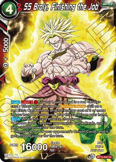 SS Broly, Finishing the Job (BT15-020) [Saiyan Showdown] | Odin's Place