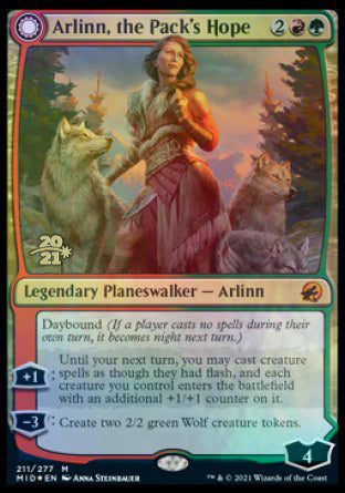 Arlinn, the Pack's Hope // Arlinn, the Moon's Fury [Innistrad: Midnight Hunt Prerelease Promos] | Odin's Place