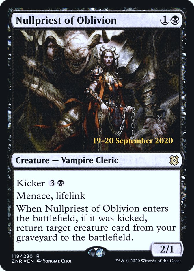 Nullpriest of Oblivion [Zendikar Rising Prerelease Promos] | Odin's Place