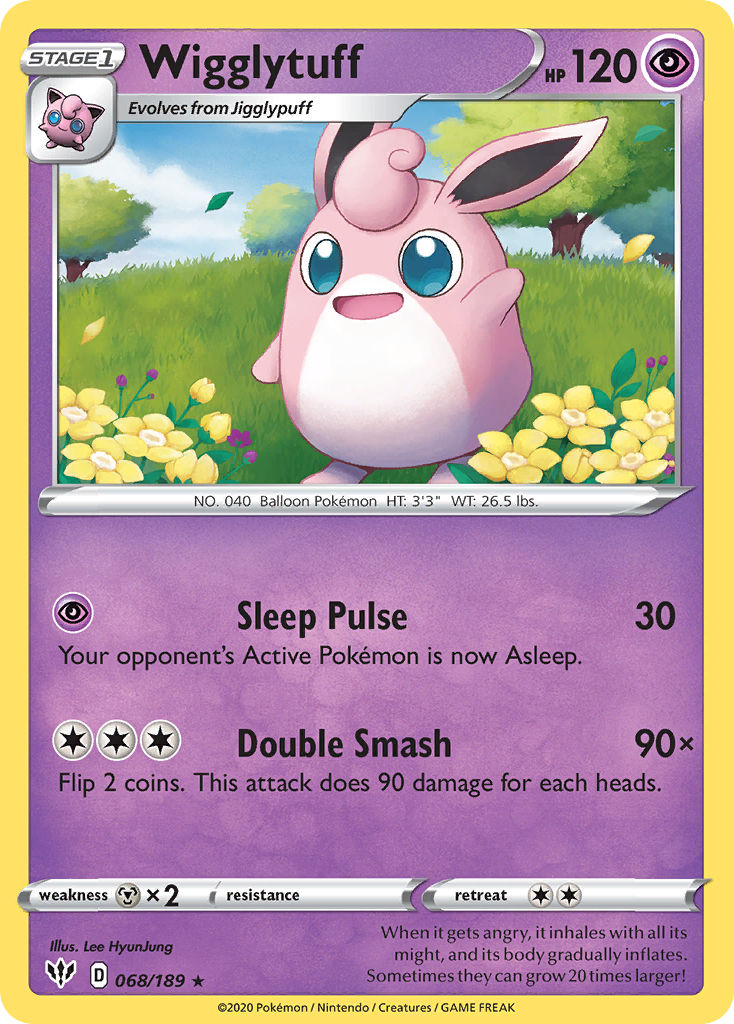 Wigglytuff (068/189) [Sword & Shield: Darkness Ablaze] | Odin's Place