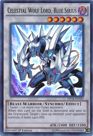 Celestial Wolf Lord, Blue Sirius [MP14-EN183] Ultra Rare | Odin's Place