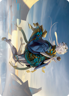 Moonfolk Puzzlemaker Art Card [Kamigawa: Neon Dynasty Art Series] | Odin's Place