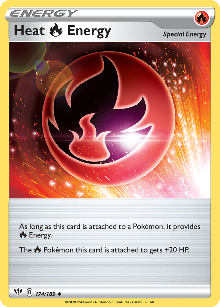 Heat Fire Energy (174/189) [Sword & Shield: Darkness Ablaze] | Odin's Place