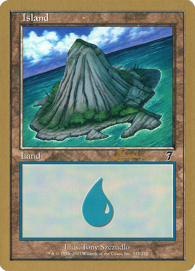 Island (ar335) (Antoine Ruel) [World Championship Decks 2001] | Odin's Place
