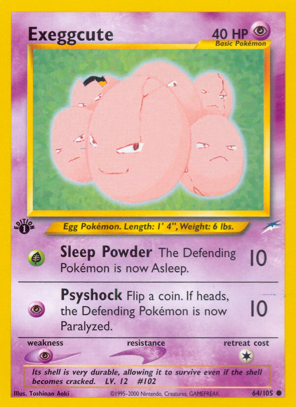 Exeggcute (64/105) [Neo Destiny 1st Edition] | Odin's Place