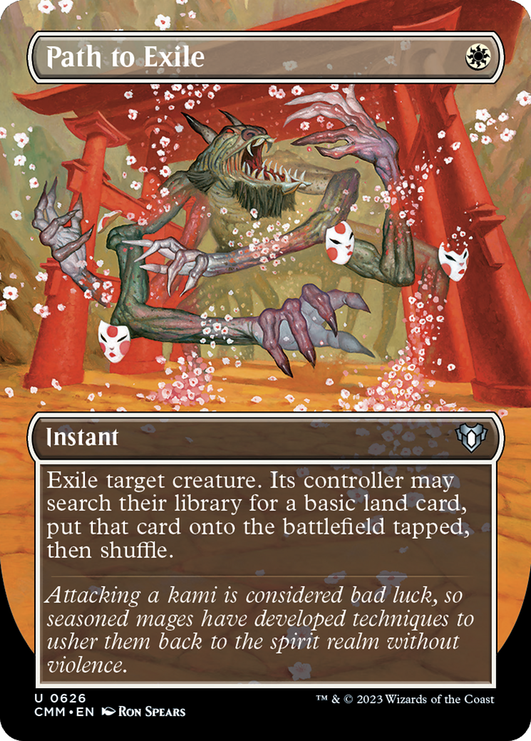 Path to Exile (Borderless Alternate Art) [Commander Masters] | Odin's Place