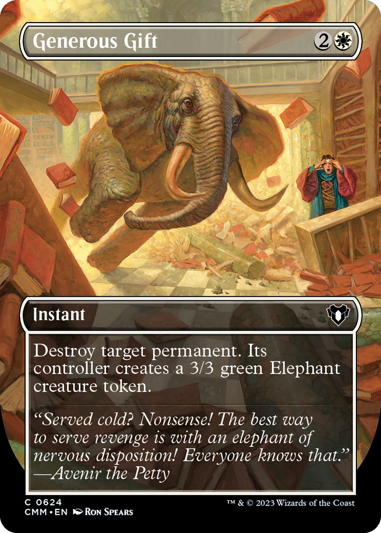 Generous Gift (Borderless Alternate Art) [Commander Masters] | Odin's Place
