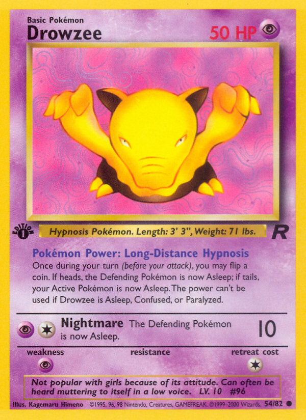 Drowzee (54/82) [Team Rocket 1st Edition] | Odin's Place