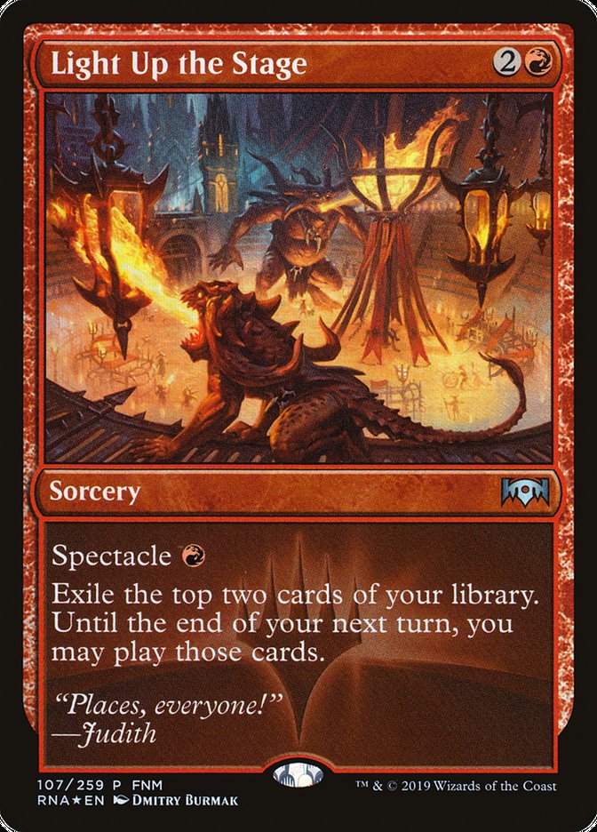 Light Up the Stage (107) (FNM) [Ravnica Allegiance Promos] | Odin's Place