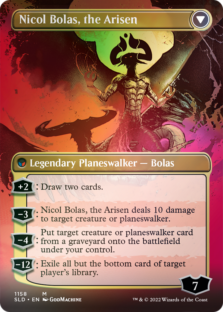 Nicol Bolas, the Ravager // Nicol Bolas, the Arisen (Borderless) [Secret Lair: From Cute to Brute] | Odin's Place