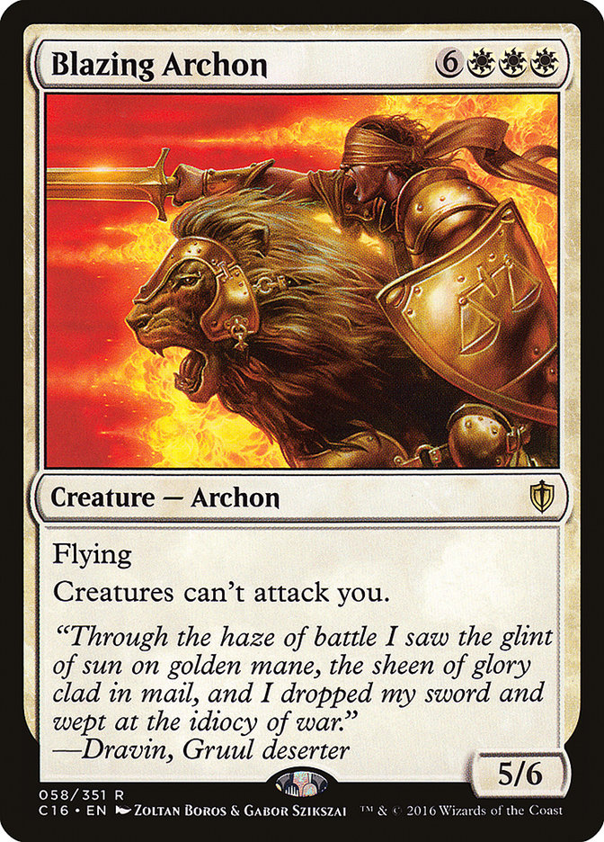 Blazing Archon (58) [Commander 2016] | Odin's Place