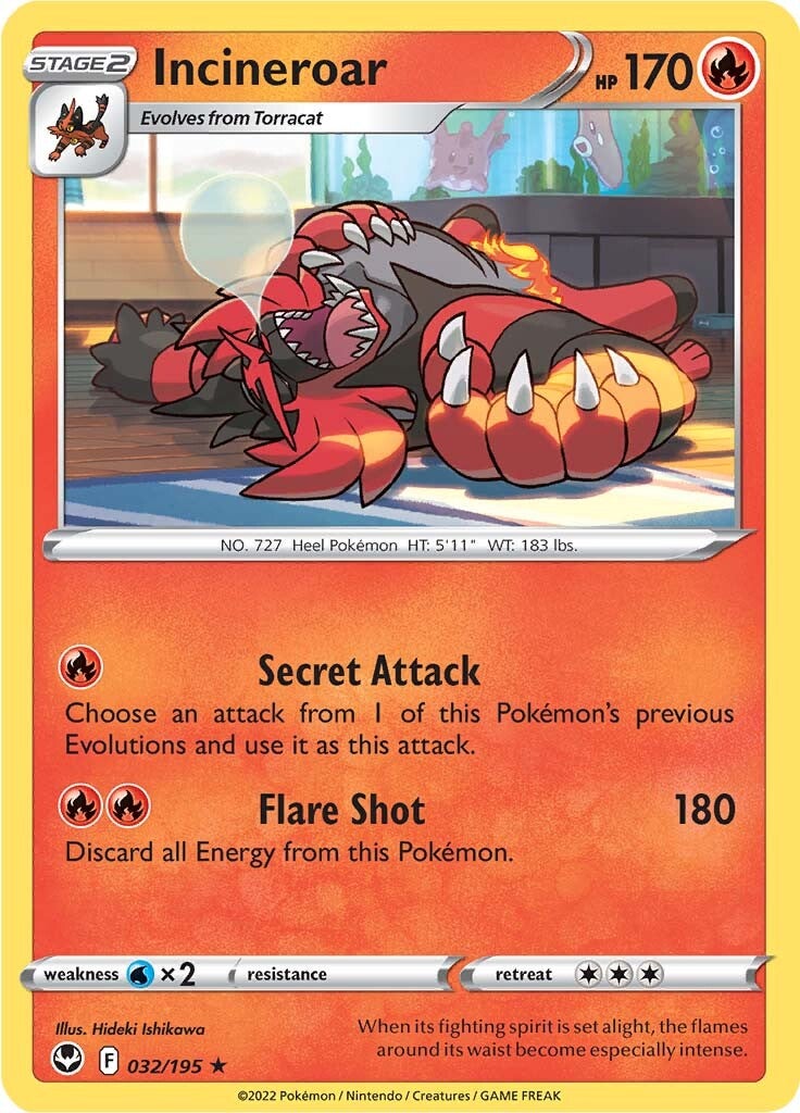 Incineroar (032/195) [Sword & Shield: Silver Tempest] | Odin's Place