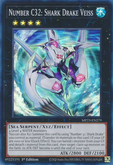 Number C32: Shark Drake Veiss [MP23-EN279] Super Rare | Odin's Place