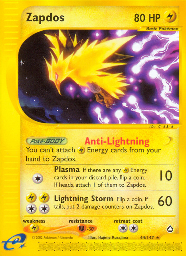 Zapdos (44/147) [Aquapolis] | Odin's Place