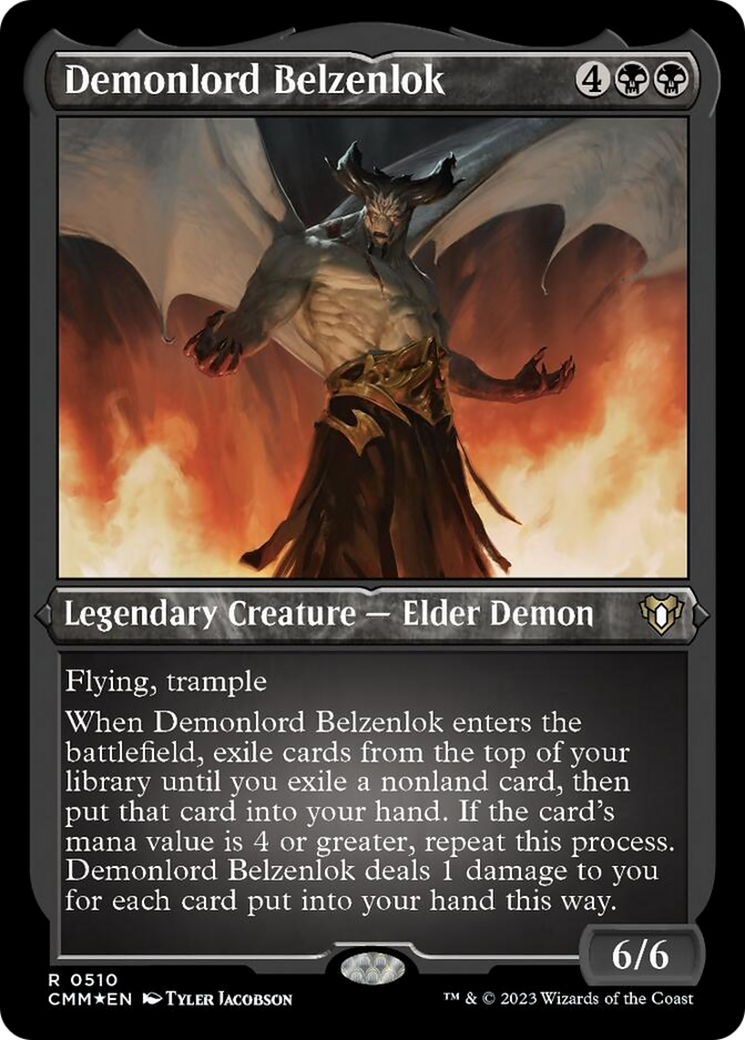 Demonlord Belzenlok (Foil Etched) [Commander Masters] | Odin's Place