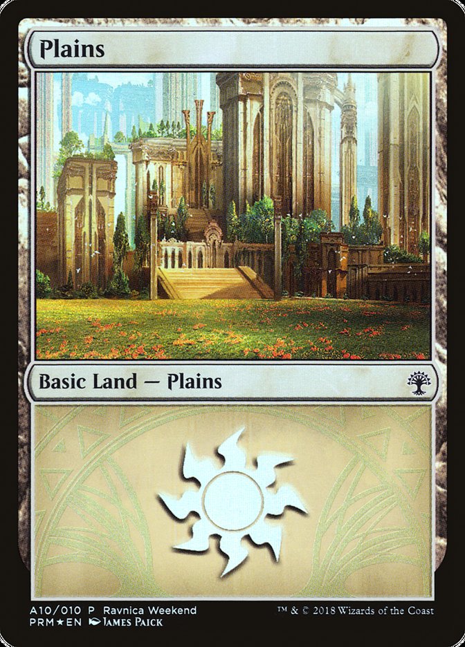 Plains (A10) [Ravnica Allegiance Ravnica Weekend] | Odin's Place