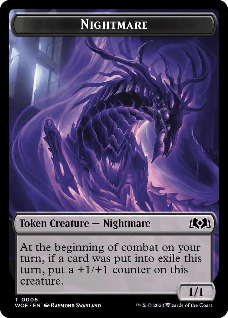 Nightmare // Food (0011) Double-Sided Token [Wilds of Eldraine Tokens] | Odin's Place